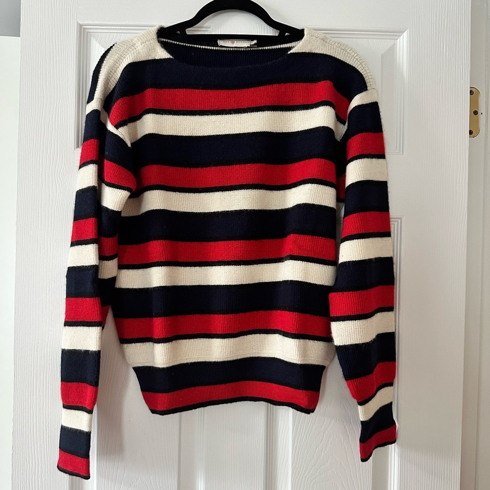 Tory Burch 100% Alpaca Striped Sweater